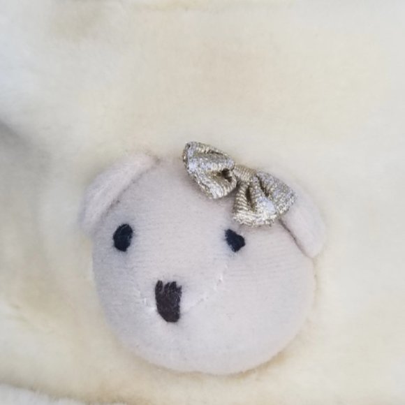 Vintage Teddy Bear Fuzzy Winter Hat/Bucket Hat Kids Youth Size Small 90s - Picture 2 of 8